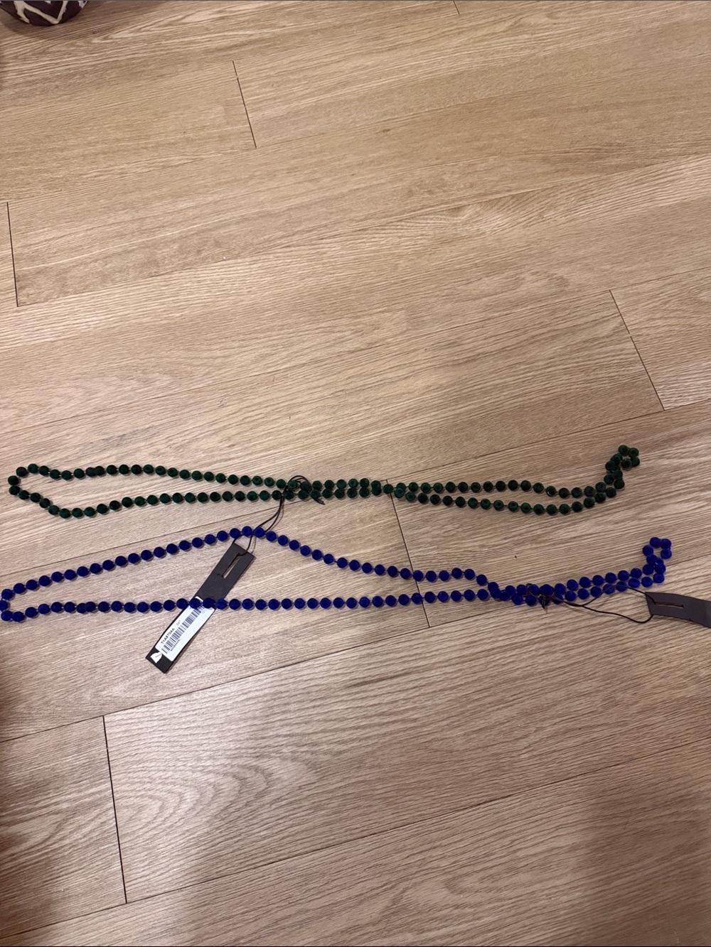 Massimo Rebecchi Beaded Hair Chains in Emerald Green & Cobalt Blue